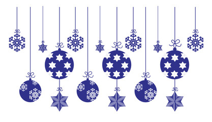 Set of christmas and New Year decorations. Garlands and lights vector sketch