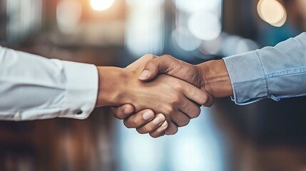 Successful businesspeople shaking hands, sealing deals, partnership, corporate