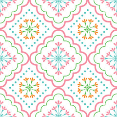 Geometric flower seamless pattern design for background, wallpaper, textile design, fabric, card , wrapping paper , batik, notebook, diary cover, blanket, carpet, tile design decorative, and etc.