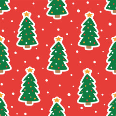 Christmas Tree seamless pattern design for background, wallpaper, textile design, fabric, card , wrapping paper , notebook, diary cover, blanket, blanket for kids, decorative and etc.
