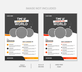 Travel and tour flyer or poster template


