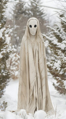 Generative AI, Mystical Limestone Entity in Snow