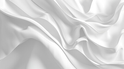 Obraz premium Waves elements on white background, abstract ,white fabric texture background ,white cloth background ,beauty smooth curve white and gray abstract drop water soft fabric shape decorate fashion textile