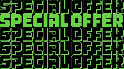 Special offer word filled and outline animation suitable for sale promotion concept on transparent background
