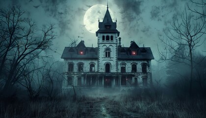 Haunted Mansion on a Dark Night