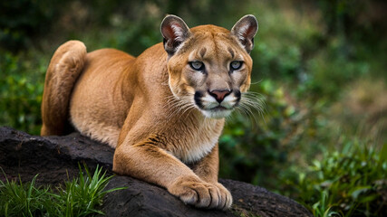 Fake Puma Panther CGI Strong Beautiful Big cat Fur