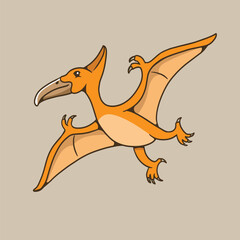 mascot animal pteranodon good for sticker, t shirt, kids education, etc © angga