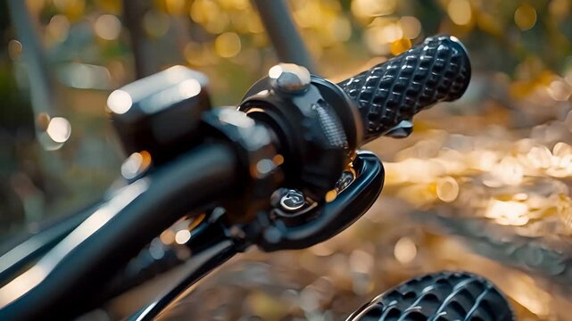 A detailed shot of the twist grip throttle featuring a smooth rubber grip and a responsive control for easy acceleration and deceleration on the electric bike.
