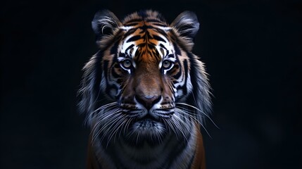 Fototapeta premium Tiger in Black Background