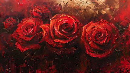 red roses background