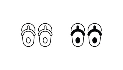 Obraz premium Slippers icon design with white background stock illustration