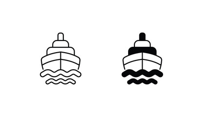 Ship icon design with white background stock illustration