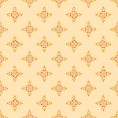 Vintage geometric seamless floral pattern, batik, geometric, tribal fabric, printed fabric, vector