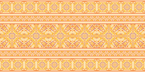 Vintage geometric seamless floral pattern, batik, geometric, tribal fabric, printed fabric, vector