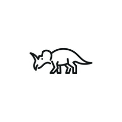 Triceratops icon. Simple triceratops icon for social media, app, and web design. Vector illustration.