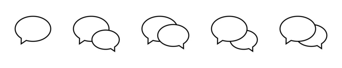 Chat icon. Talk bubble speech icon. Dialogue balloon icon.