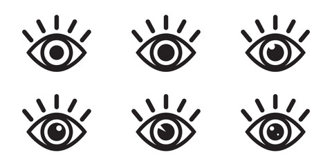 Eye icon, eyeball icon, vector © Maksim
