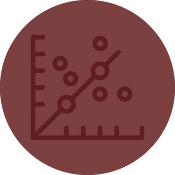 Scatter Graph Vector Line Maroon Circle Maroon