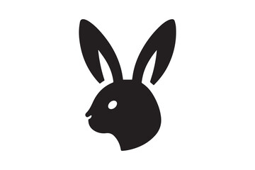 easter bunny head silhouette