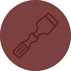 Chisel Vector Line Maroon Circle Maroon