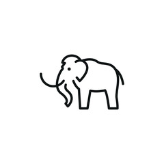 Obraz premium Mammoth icon. Simple mammoth icon for social media, app, and web design. Vector illustration.