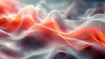 arranged in a wave-like pattern that suggests motion and progress in a digital realm