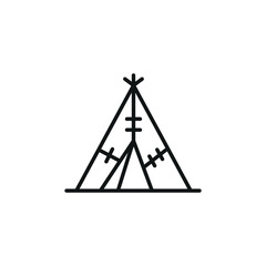 Prehistoric Tent icon. Simple prehistoric tent icon for social media, app, and web design. Vector illustration.