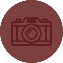 Camera Vector Line Maroon Circle Maroon