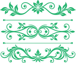 Dividers thin line elements set. Border underline for text page, book, invitation, wedding card, certificate