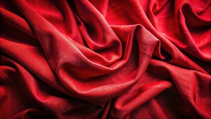 Obraz premium Close up of red draped linen background, red, draped, linen, fabric, texture, textile, close up, vivid, vibrant