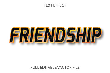 Friendship 3d text effect.