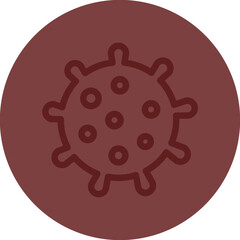 Virus Vector Line Maroon Circle Maroon