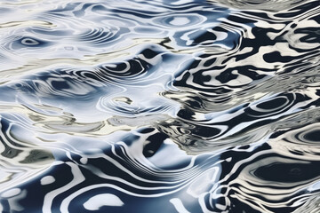 Processed collage of monochrome water surface texture. Background for banner, backdrop