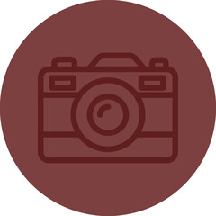 camera Vector Line Maroon Circle Maroon