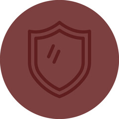 shield Vector Line Maroon Circle Maroon