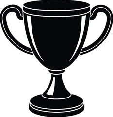 trophy cup icon silhouette vector illustration
