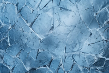 Obraz premium Processed collage of thick layer of cracked ice texture. Background for banner, backdrop or texture