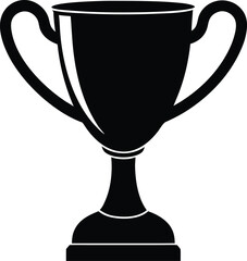 trophy cup icon silhouette vector illustration
