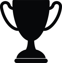 trophy cup icon silhouette vector illustration
