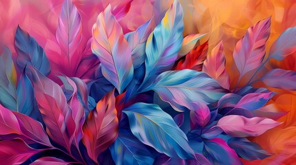 colorful leaf painting background