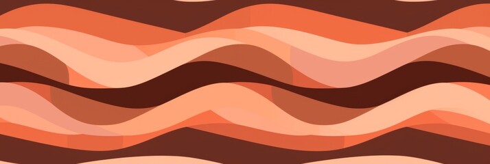 Abstract pattern featuring wavy lines in various shades of orange and brown