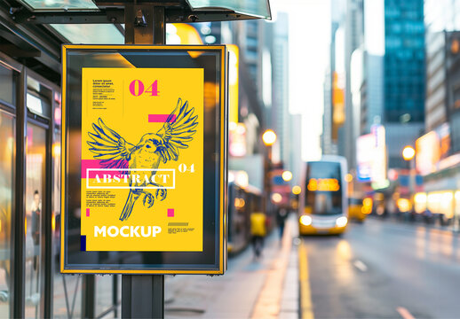 Advertising Sign Mockup. Ai Generative