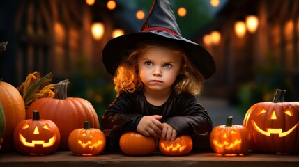 Fototapeta premium Eerie and spooky halloween scene designed to create a chilling and thrilling experience