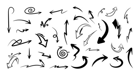 illustration of a set of doodle arrows, the design elements you need