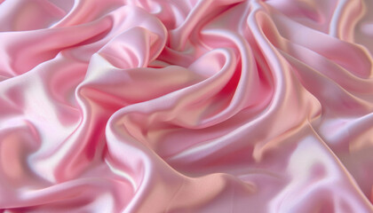 Obraz premium A closeup photo showcasing a pink satin fabric with a wavy design, ideal for various events