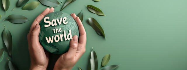 Save the World Concept, Environmental Conservation, Global Warming Awareness, Sustainable Future, enewable Energy Solutions, Global Community for Environment Protection