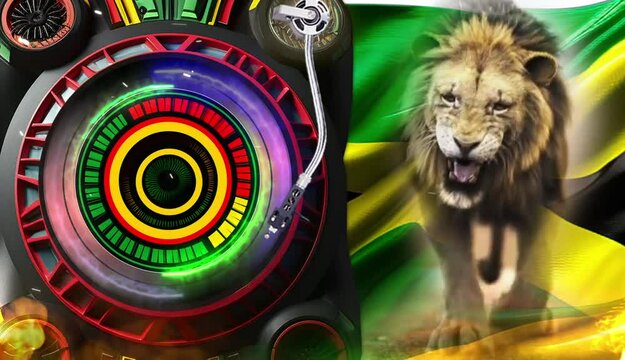 Flyer Midia Digital Reggae Cultural Work Flyer Lion Jamaica
