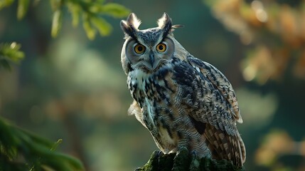 Obraz premium Portrait of an owl named Daniel T.