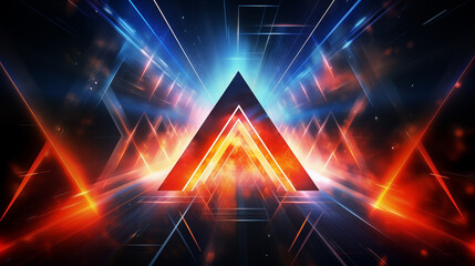  triangle shape with abstract fire in a speed, agility and purposeful flow.