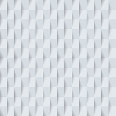 Geometric pattern of 3D squares, light gray, repeating, seamless design. Vector illustration